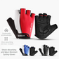 Size XL Blue Padded Half-Finger Cycling Gloves - Breathable Shock-Absorbing Workout Gloves for Gym & Fitness