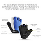 Size M Black Padded Half-Finger Cycling Gloves - Breathable Shock-Absorbing Workout Gloves for Gym & Fitness