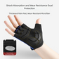 Size M Red Padded Half-Finger Cycling Gloves - Breathable Shock-Absorbing Workout Gloves for Gym & Fitness