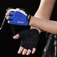 Size XL Red Padded Half-Finger Cycling Gloves - Breathable Shock-Absorbing Workout Gloves for Gym & Fitness