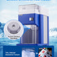 VEVOR Commercial Ice Shaver Machine, 1.91QT /1.8L Large Electric Snow Cone Machine, Fine & Fluffy with 300W Motor, Stainless Steel Blades, Shaved Ice Maker for Dessert Shop Home Party Restaurant, Blue