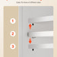 Bathroom Wall Cabinet, 2 Doors & Adjustable Shelf, Over the Toilet Storage Medicine Cabinet Wall Mounted, Hanging Organizer with Shelves & Open Partition for Laundry Room Kitchen Restroom, White