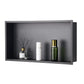 Shower Niche, 33.0 x 63.5 x 10.2 cm Recessed Wall Niche, Heavy-duty Stainless Steel Modern Soap & Shampoo Storage Organizer, Sealed Waterproof, Durable & Easy to Install, Black for Bathroom