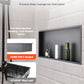Shower Niche, 33.0 x 63.5 x 10.2 cm Recessed Wall Niche, Heavy-duty Stainless Steel Modern Soap & Shampoo Storage Organizer, Sealed Waterproof, Durable & Easy to Install, Black for Bathroom