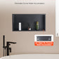 Shower Niche, 33.0 x 63.5 x 10.2 cm Recessed Wall Niche, Heavy-duty Stainless Steel Modern Soap & Shampoo Storage Organizer, Sealed Waterproof, Durable & Easy to Install, Black for Bathroom