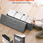 VEVOR Foldable Storage Ottoman Bench, End of Bed Bench with Side Bags, Folding Upholstered Storage Chest Supports 660 lbs, Linen Bed Ottoman with Large Space for Living Room, Bedroom, Entryway, Grey