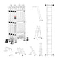 VEVOR Multi-Purpose Folding Ladder 7-in-1 3 Step 12ft Reach Height for Work