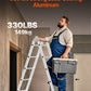 VEVOR Multi-Purpose Folding Ladder 7-in-1 3 Step 12ft Reach Height for Work