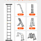 VEVOR Multi-Purpose Folding Ladder 7-in-1 3 Step 12ft with Scaffolding Plank