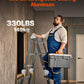 VEVOR Multi-Purpose Folding Ladder 7-in-1 3 Step 12ft with Scaffolding Plank