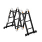 VEVOR Multi-Purpose Folding Ladder 7-in-1 3 Step 12ft with Scaffolding Plank