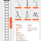 VEVOR Multi-Purpose Folding Ladder 7-in-1 4 Step 15.5ft with Scaffolding Plank