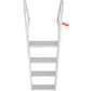 VEVOR Dock Ladder, Removable 4 Steps, 350 lbs Load Capacity, Aluminum Alloy Pontoon Boat Ladder with 4'' Wide Step & Nonslip Mat, Easy to Install for Ship/Lake/Pool/Marine Boarding