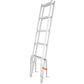 VEVOR Dock Ladder Flip Up 5 Steps, 350lbs Load Capacity, Aluminum Pontoon Boat Ladder with 4" Wide Step & Nonslip Rubber Mat,Swimm Step Ladder for Ship/Lake/Pool/Marine Boarding