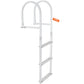 VEVOR Dock Ladder, Removable 3 Steps, 227 kg Load Capacity, Aluminum Alloy Pontoon Boat Ladder with 7.9 cm Wide Step & Nonslip Rubber Mat, Easy to Install for Ship/Lake/Pool/Marine Boarding