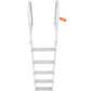 VEVOR Dock Ladder, Removable 5 Steps, 227 kgs Load Capacity, Aluminum Alloy Pontoon Boat Ladder with 3.1'' Wide Step & Nonslip Rubber Mat, Easy to Install for Ship/Lake/Pool/Marine Boarding