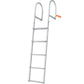 VEVOR Dock Ladder, Removable 5 Steps, 227 kgs Load Capacity, Aluminum Alloy Pontoon Boat Ladder with 3.1'' Wide Step & Nonslip Rubber Mat, Easy to Install for Ship/Lake/Pool/Marine Boarding
