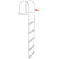 VEVOR Dock Ladder, Removable 5 Steps, 227 kgs Load Capacity, Aluminum Alloy Pontoon Boat Ladder with 3.1'' Wide Step & Nonslip Rubber Mat, Easy to Install for Ship/Lake/Pool/Marine Boarding