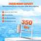 VEVOR Dock Ladder, Flip-Up 4 Steps, 159 kg Load Capacity, Aluminum Alloy Pontoon Boat Ladder with 50.8 mm Wide Step & Nonslip Rubber Mat, Easy to Install for Ship/Lake/Pool/Marine Boarding