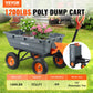 VEVOR Dump Cart, Poly Garden Dump Cart with Easy to Assemble Steel Frame, Dump Wagon with 2-in-1 Convertible Handle, Utility Wheelbarrow  544kg/ 1200lbs Capacity, 33cm/ 13 inch Tires