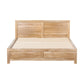 Artiss Bed Frame Queen Size Wooden Acacia Wood OATMEAL