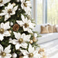 Jingle Jollys 14Pcs Christmas Tree Flower Set Xmas Garland Wreath Magnolia White