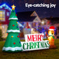 Jingle Jollys Christmas Inflatable Gingerbread Man 1.5M Height LED Decorations Illuminated