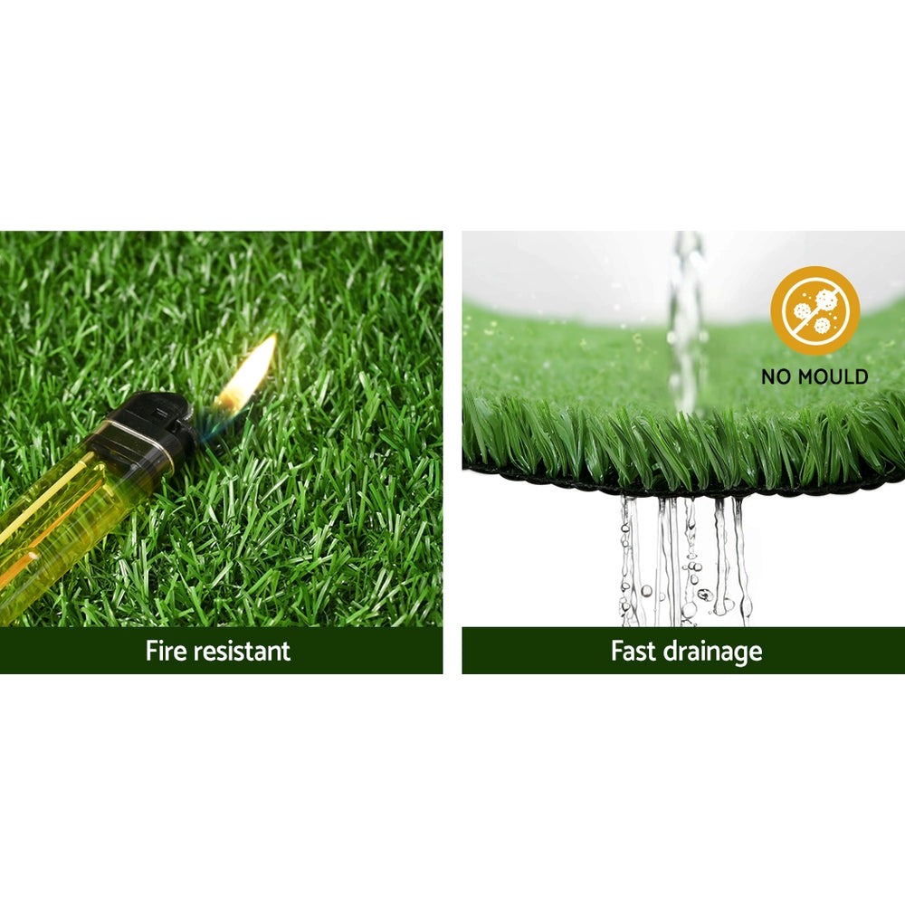 Primeturf Artificial Grass 17mm 1mx20m 20sqm Synthetic Fake Turf Plants Plastic Lawn Olive