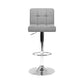 Artiss 2x Bar Stools Kitchen Dining Chairs Counter Stool Gas Lift Fabric Grey