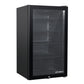 Devanti 98L Bar Fridge Glass Door Mini Fridges Freezer Black