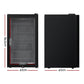 Devanti 98L Bar Fridge Glass Door Mini Fridges Freezer Black