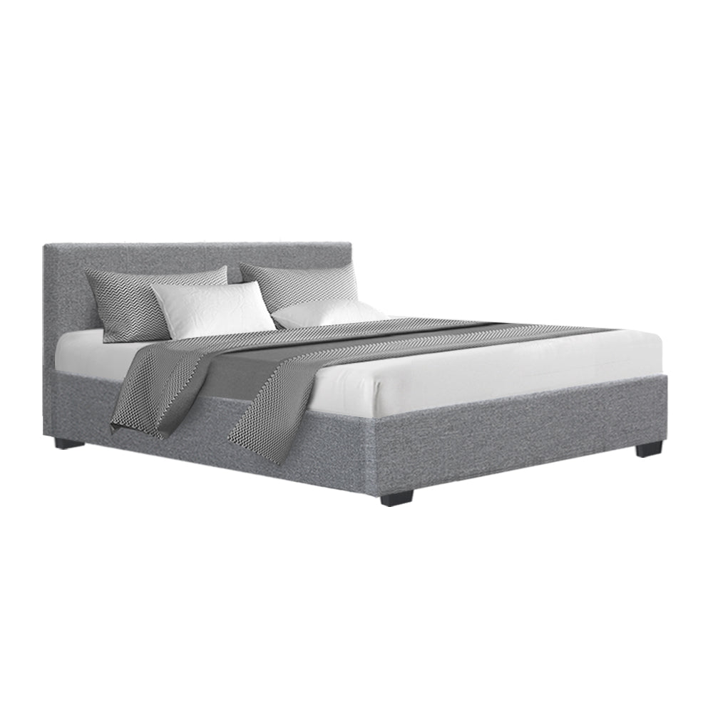 Artiss Nino Bed Frame Fabric - Grey Queen