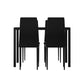 Artiss Dining Chairs and Table Dining Set 4 Chair Set Of 5 Black