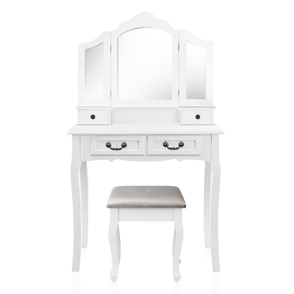 Artiss Dressing Table with Mirror - White