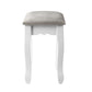 Artiss Dressing Table Stool Makeup Chair Bedroom Vanity Velvet Fabric Grey