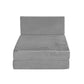 Giselle Bedding Folding Foam Mattress Portable Sofa Bed Lounge Chair Velvet Light Grey