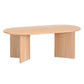 Artiss Coffee Table Oval 110CM Pine Alva