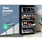 Artiss Shoe Cabinet Shoes Storage Rack Organiser 60 Pairs Black Shelf Drawer