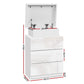 Artiss Bedside Tables Side Table 3 Drawers RGB LED High Gloss Nightstand White