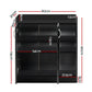 Artiss 2 Doors Shoe Cabinet Storage Cupboard - Black