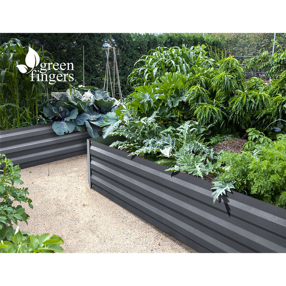 Greenfingers 180x90x30CM Galvanised Raised Garden Bed Steel Instant Planter