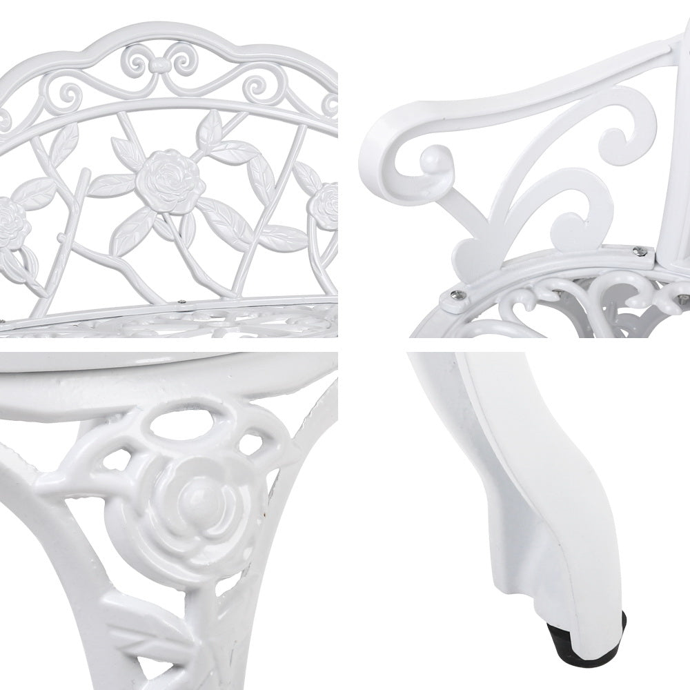 Gardeon Victorian Garden Bench White