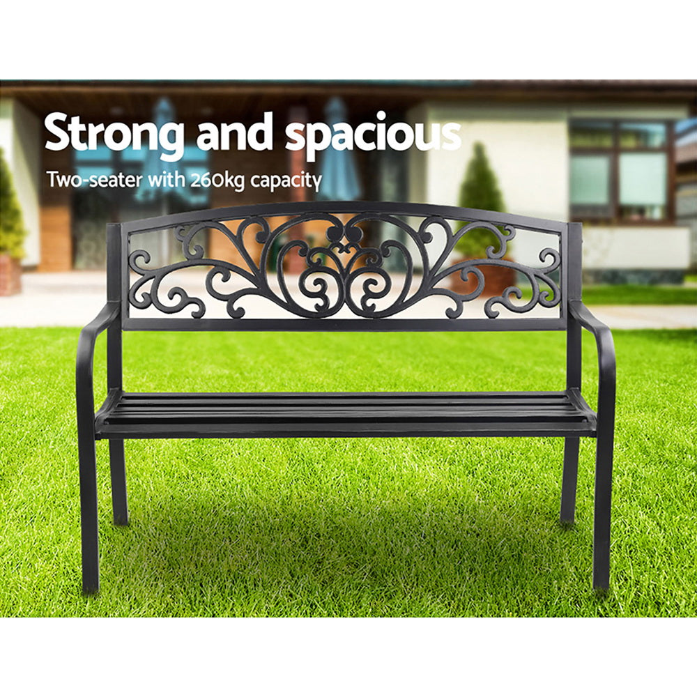 Gardeon Outdoor Garden Bench - Black