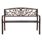 Gardeon Cast Iron Garden Bench - Bronze