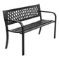 Gardeon Steel Modern Garden Bench - Black