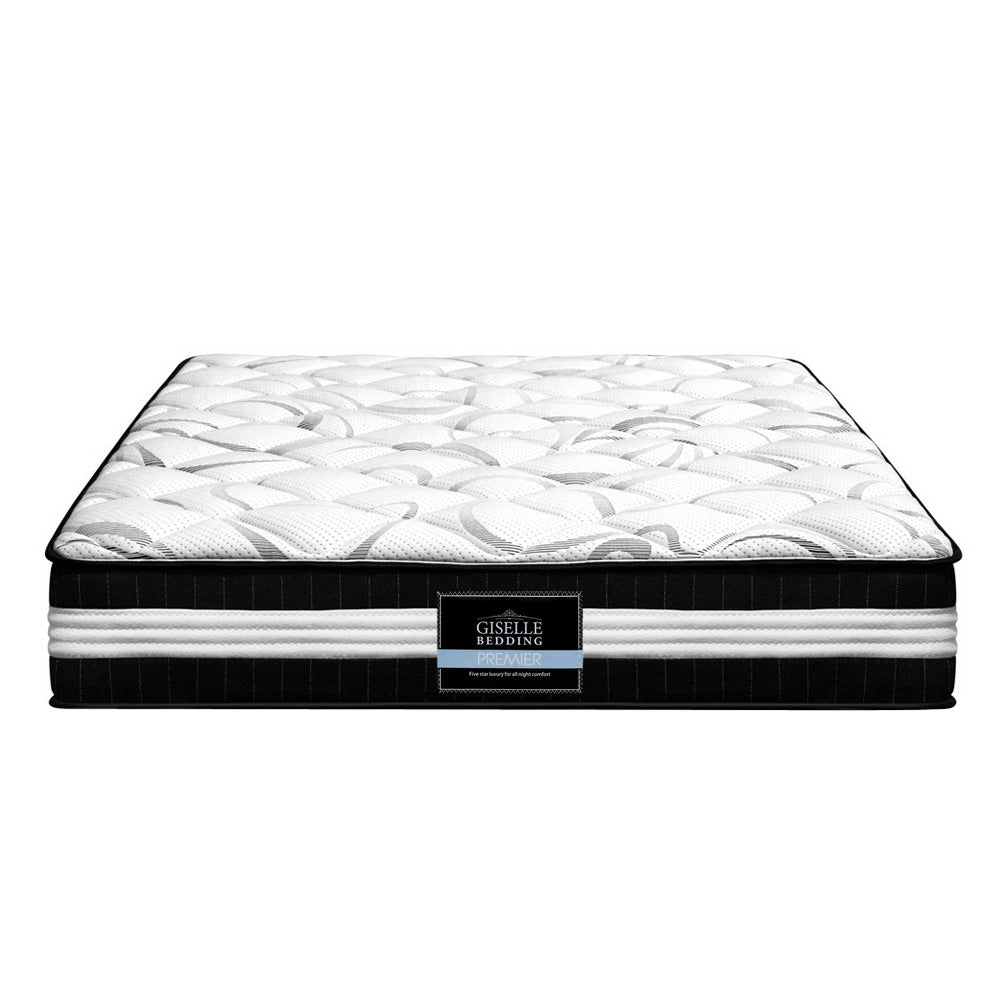 Giselle Bedding Mykonos Euro Top Pocket Spring Mattress 30cm Thick King