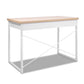 Artiss Metal Desk with Drawer - White with Wooden Top