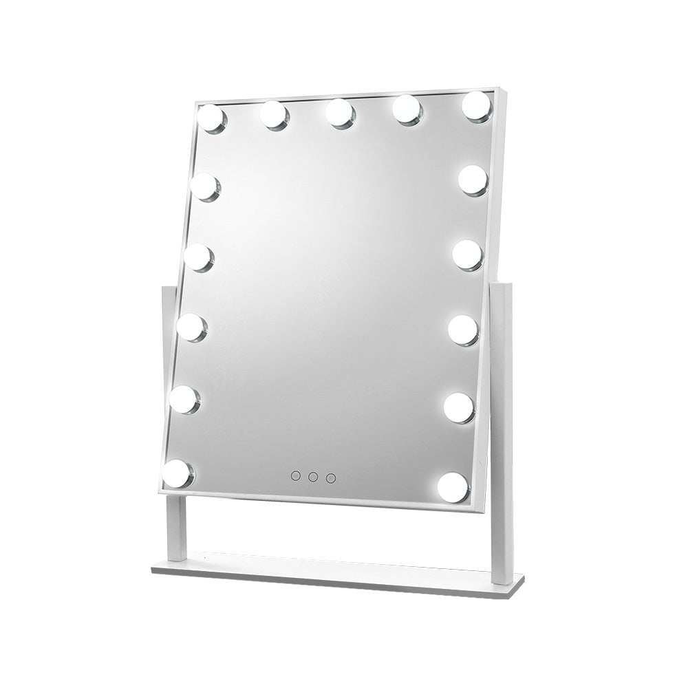 Embellir Makeup Mirror 40X50cm Hollywood with Light Round 360� Rotation 15 LED