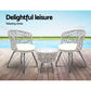 Gardeon Outdoor Patio Chair and Table - Grey