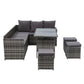 Gardeon Outdoor Furniture Dining Setting Sofa Set Wicker 9 Seater Storage Cover Mixed Grey